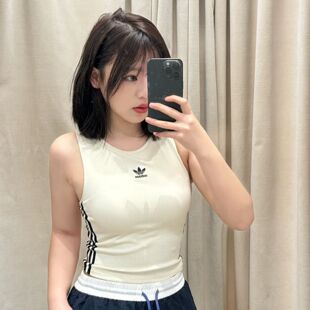 Adidas三叶草26年TANK夏季宋雨琦同款运动无袖背心KB6418 KB6417