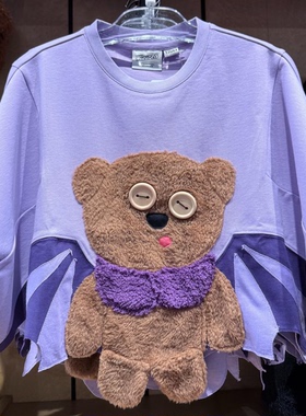 北京环球影城正品代购2025万圣节新小黄人tim熊紫色蝙蝠衫短袖T恤