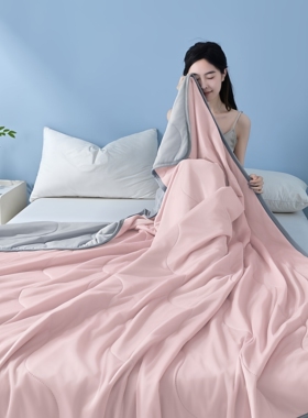 2026新款temu希音TK波浪格凉感丝夏被