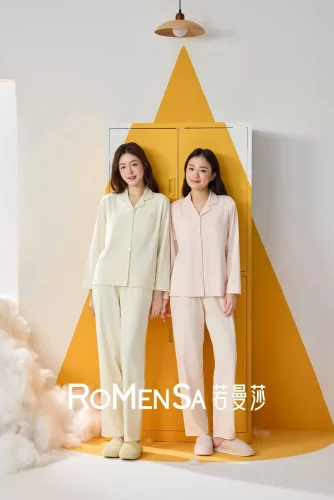 若曼莎ROMENSA秋上新远红外线莫棉家居服套装T105休闲女舒适透气