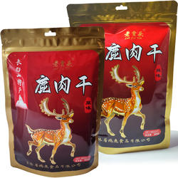 长白山特产鹿肉干200克大袋老贾头原味辣味独立小包装送礼鹿肉脯