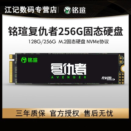 铭瑄 长城 256GB 512G 1TB复仇者M.2 2280 PCI-E NVME固态硬盘SSD