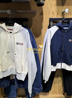 正品converse匡威 25春女拉链连帽套头卫衣外套10028461-A01-A02