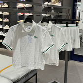 JM4734 T恤网球服 Adidas三叶草女子POLO PRO温网限定复古运动短袖