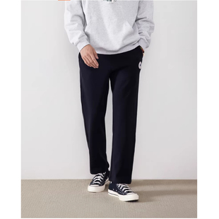 023 CONVERSE匡威 子MCJ094 抽绳松紧腰裤 GGN 秋冬男抓绒直筒长裤