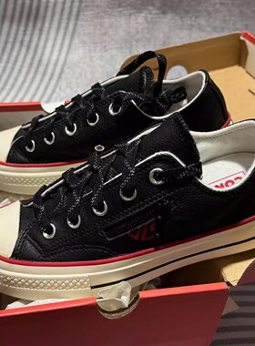 正品匡威 断码特价 1970S张艺兴LAY联名 拉链皮面低帮 167421C