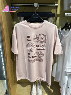 运动T恤10025885 正品 粉色可爱印花短袖 23年女款 A02 converse匡威