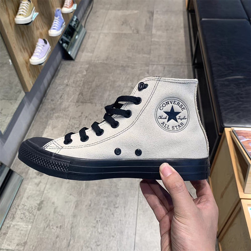 CONVERSE ALLSTAR匡威经典款秋冬保暖卡其色麂皮加绒高帮A05613c