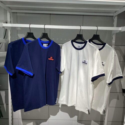 Adidas三叶草25年夏季男女撞色圆领运动短袖T恤 JX2637 JX2638