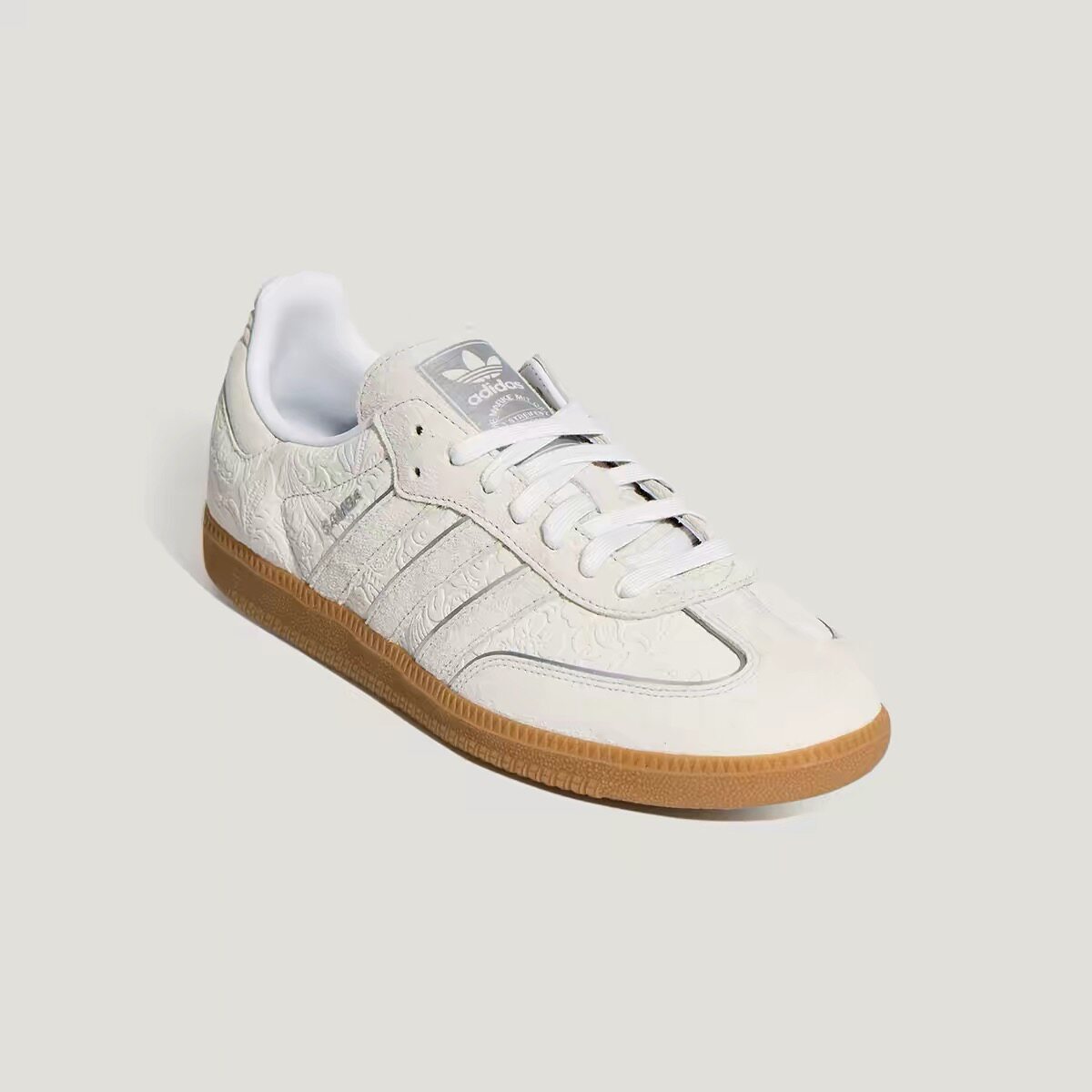 Adidas三叶草26年秋季新款女款浮雕印花SAMBA运动休闲鞋T头KH7845