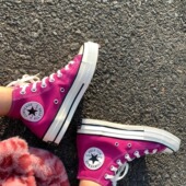 168503C 1970S三星标紫红玫红色高帮低帮帆布鞋 正品 匡威converse