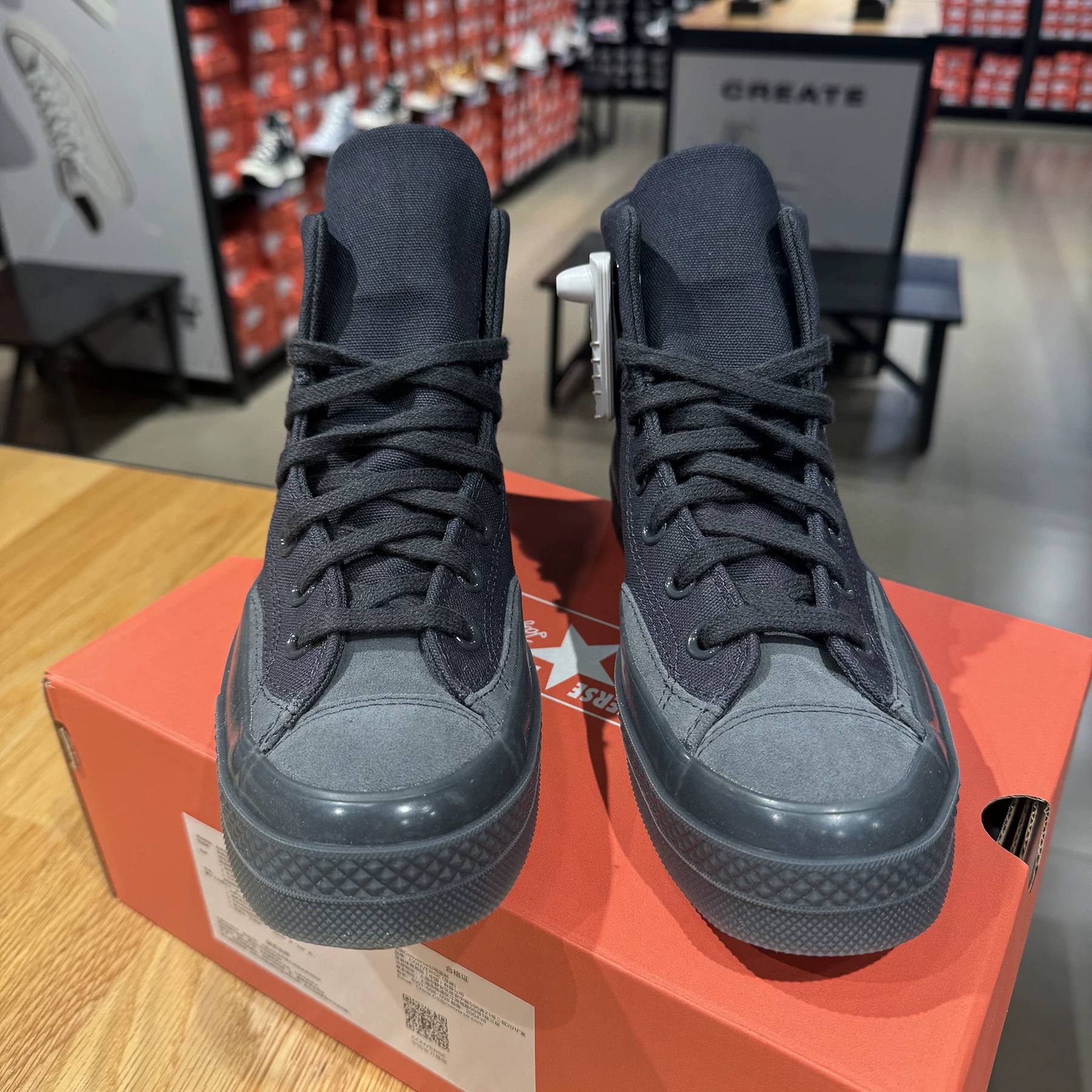 Converse匡威黑灰色1970s Marquis拼接男女高帮休闲鞋板鞋A03427C