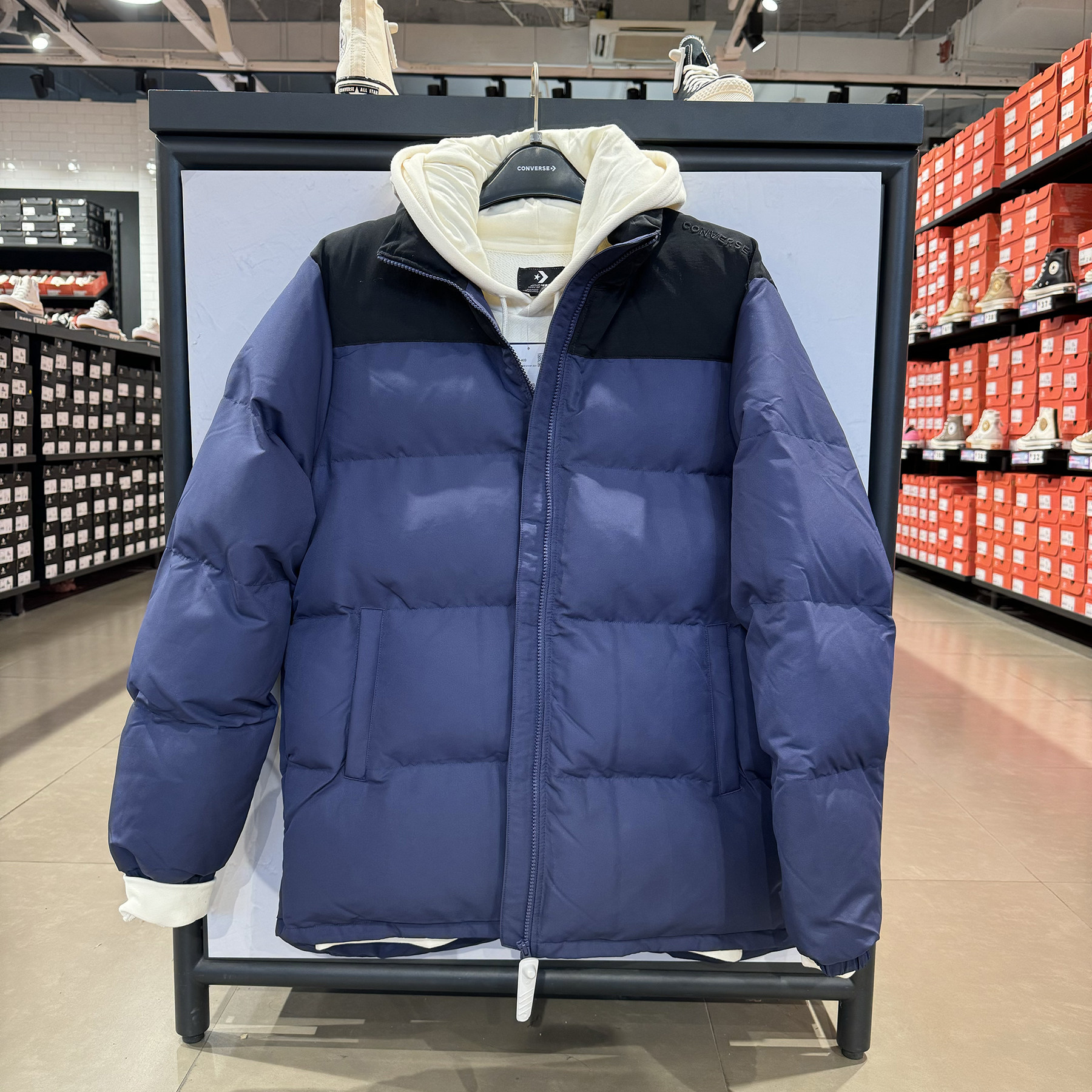 CONVERSE匡威冬男拼接拼色棉服立领夹棉运动外套10020541-A05-A06,运动服/休闲服装,运动棉衣,淘宝优惠券,粉丝福利购,淘宝优惠卷