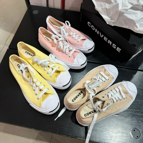 正品匡威粉色卡其色黄色多巴胺糖果色开口笑帆布鞋A11519CA11569C