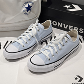 浅蓝色低帮休闲帆布鞋 正品 A10538C star经典 款 CONVERSE匡威 all