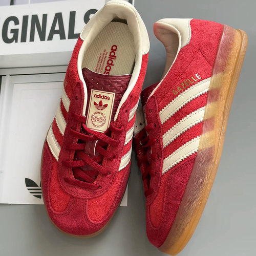 Adidas三叶草25年秋男女休闲鞋GAZELLE INDOOR运动鞋德训鞋IE1051