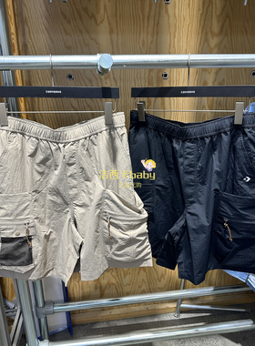 正品Converse匡威夏季男款运动简约口袋梭织短裤10027226-A01-A02