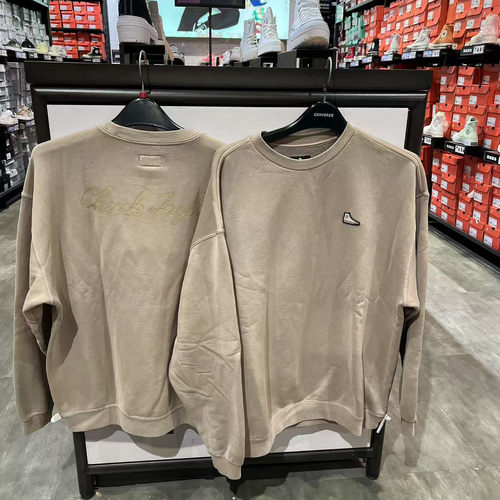 Converse匡威正品男女24款logo刺绣圆领套头卫衣10025538-A08
