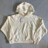 10023511 正品 五星灯芯绒拼接奶白色套头连帽卫衣 女款 A01 匡威