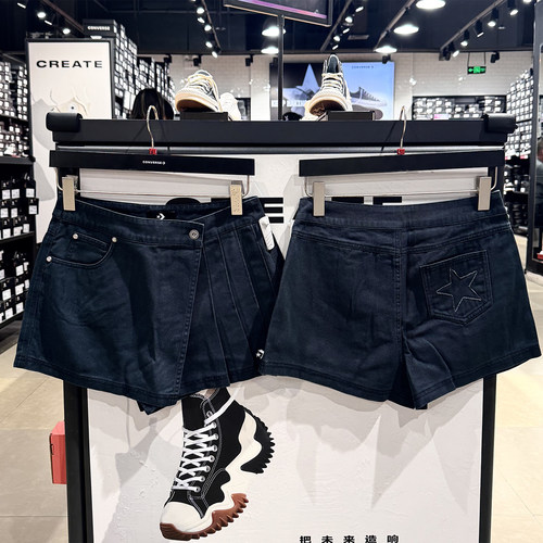 正品匡威女牛仔A字百搭短裙