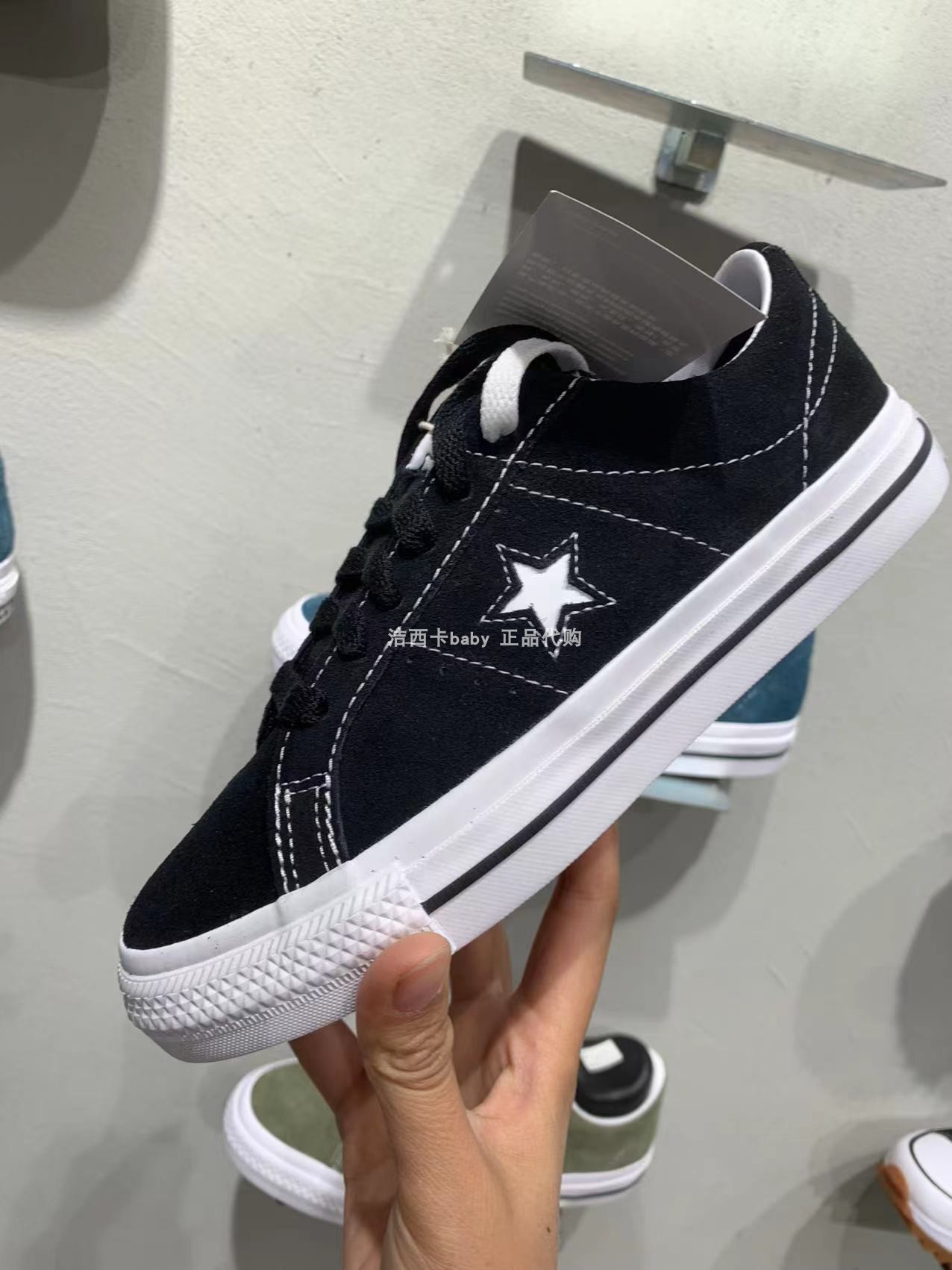 正品CONVERSE匡威One Star Pro经典黑色男女翻毛皮滑板鞋171327C 运动鞋new 板鞋 原图主图