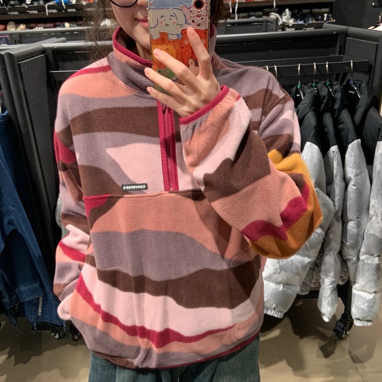 匡威摇粒绒半高领卫衣