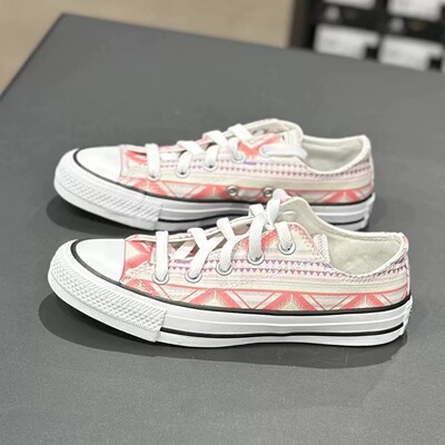 匡威春可爱女子波普民族风帆布鞋