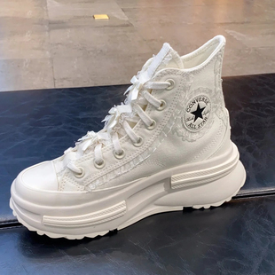 Converse匡威女子RunStarLegacy夹心蕾丝蝴蝶结高帮帆布鞋A10027C