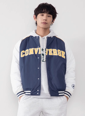 正品converse匡威 男女棉服撞色棒球服学院风外套UCJ089-BFK-F8G