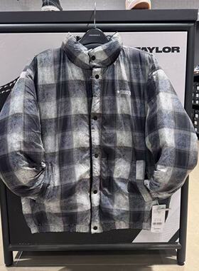 正品CONVERSE匡威 男女款两面穿美式格纹保暖棉服外套UCJ110-023