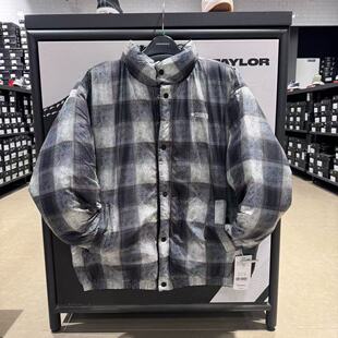 正品CONVERSE匡威 男女款两面穿美式格纹保暖棉服外套UCJ110-023