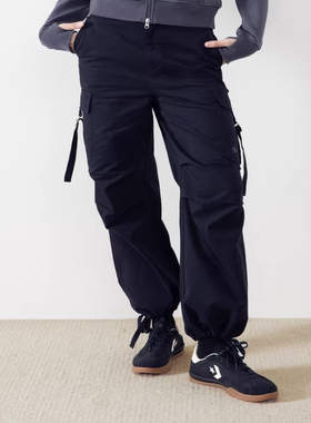 正品CONVERSE匡威秋冬女工装风长裤多口袋休闲裤子WCJ139-W2Y-023