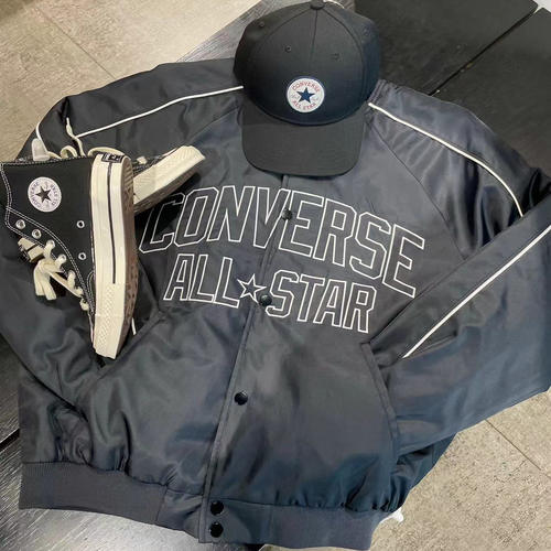 CONVERSE匡威新男复古字母学院风夹克棒球服外套10027340-A01-A02