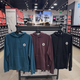 A01 A08 converse匡威经典 纯色刺绣圆标logo连帽套头卫衣10026983