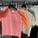 Adidas三叶草JERSEY女子钩编插肩袖 KC0770 T恤KC0769 衣袖 运动短袖