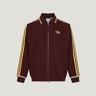 Adidas三叶草26年男女翻领学院风运动夹克长袖KV8864 KV8865