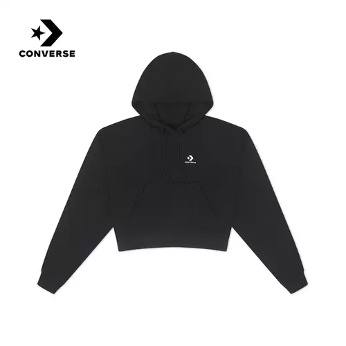 正品CONVERSE匡威 女款简约短款连帽卫衣外套10027616-A01-A02