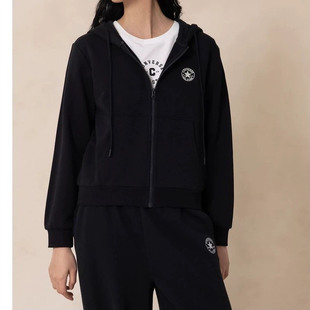正品CONVERSE匡威 女款全棉拉链连帽衫复古休闲卫衣WCH721-023