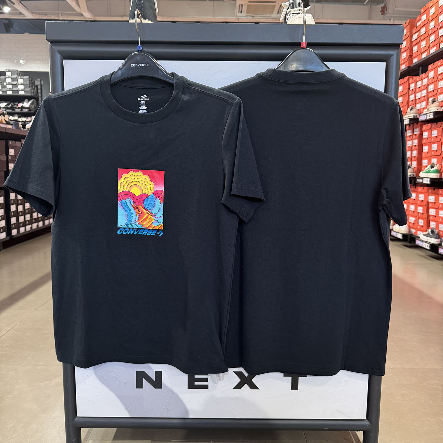 匡威夏季男款日出印花黑白简约运动休闲短袖T恤 10024590-A02,运动服/休闲服装,运动T恤,淘宝优惠券,粉丝福利购,淘宝优惠卷