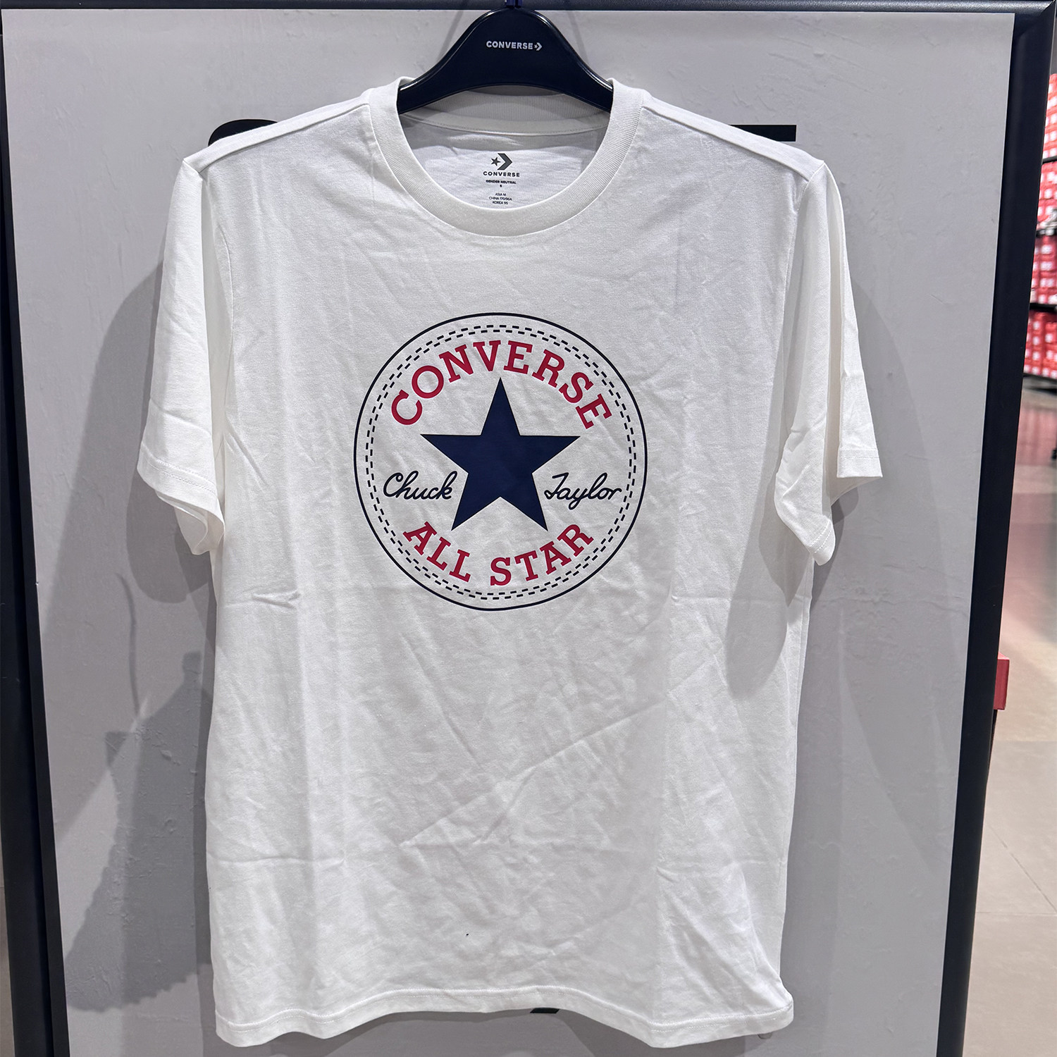 正品CONVERSE匡威 经典男女休闲圆标短袖T恤10025459-A03
