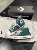 匡威Converse正品 A04544C 男女情侣轻便墨绿色高帮帆布鞋 经典 款