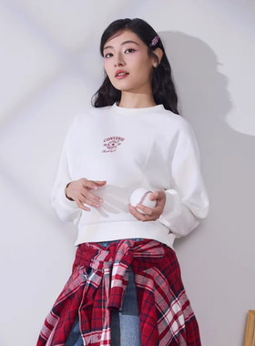 匡威马年起飞刺绣宽松卫衣女