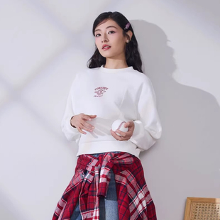 WCJ395 CONVERSE匡威 女卫衣 宽松刺绣运动套衫 W2Y 马年起飞新品