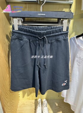 正品CONVERSE匡威 刺绣小花女子针织运动短裤10025374-A02-A01