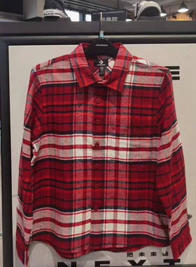 CONVERSE匡威 马年起飞系列新年绣花衬衫男女上衣红色UCJ393-B35