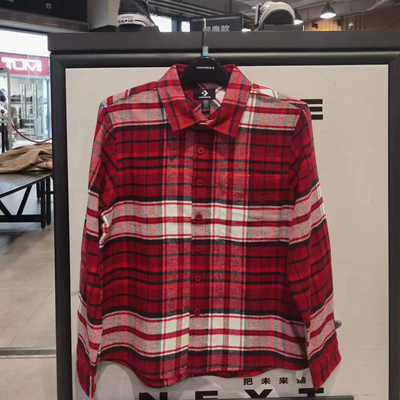 匡威马年起飞新年红色绣花衬衫