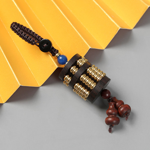 个性车用汽车檀木挂饰钥匙扣