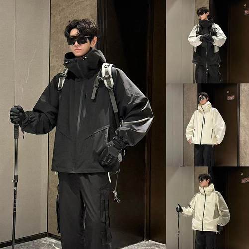 三合一冲锋衣连帽春秋冬宽松