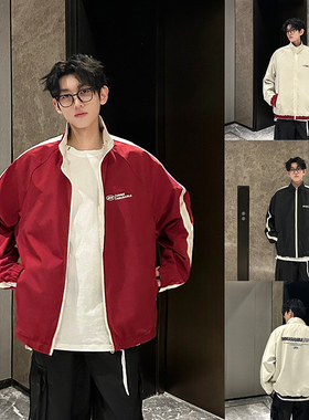 HN两面穿情侣宽松防水立领2025年春秋冲锋衣夹克外套棉服男女棉衣