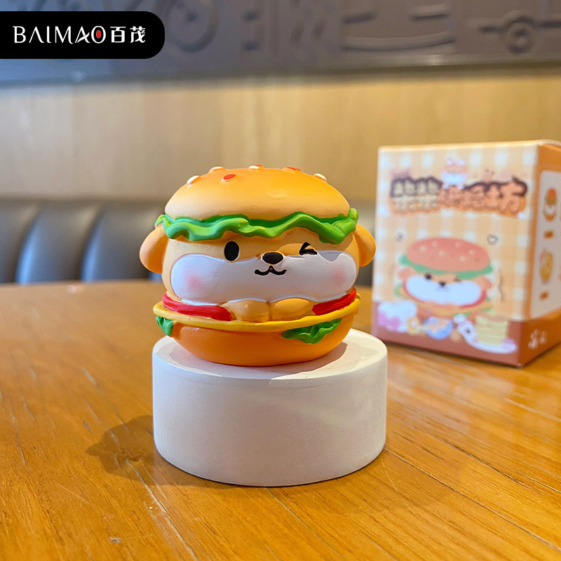 新款原创柴犬烘培系列树脂公仔摆件桌面装饰小摆件车载中控台摆饰